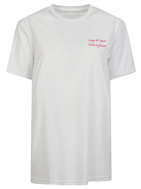 26SS 반팔 티셔츠 CAMBS060 STOLEMYHEARTBIANCO ROSA WHITE