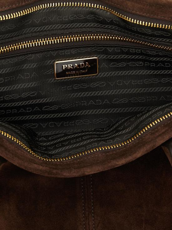 26FW 프라다 보니 라지 가죽 핸드백 보니 라지 가죽 핸드백 1BA433VMOM2C4SF0003 Brown - PRADA