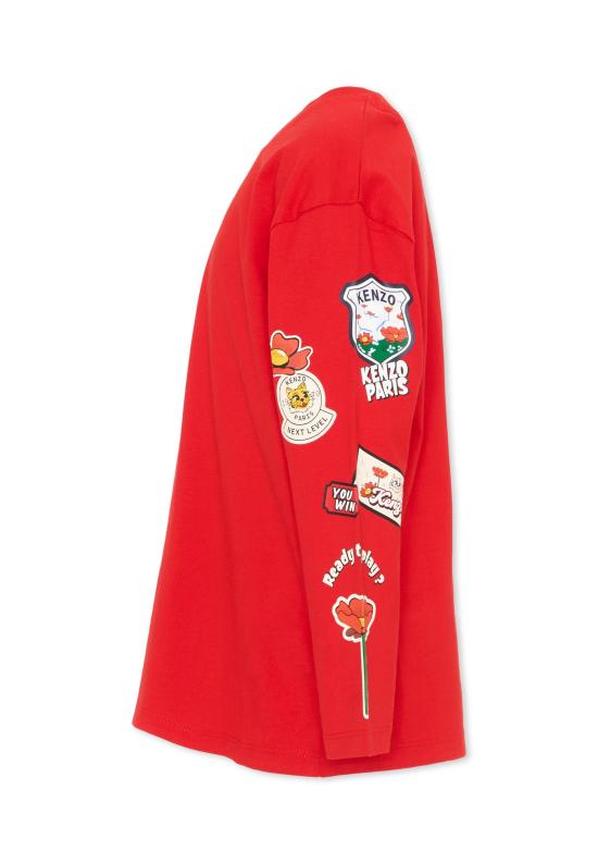 26FW [키즈] 겐조 티셔츠 K61899 990 RED - KENZO