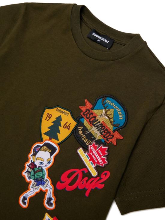 26FW [키즈] 디스퀘어드2 티셔츠 DQ3399D0AIT DQ558 Verde - DSQUARED2