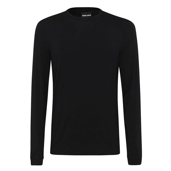 26FW 조르지오 아르마니 긴팔 티셔츠 3GST51 SJP4ZUC99 BLACK