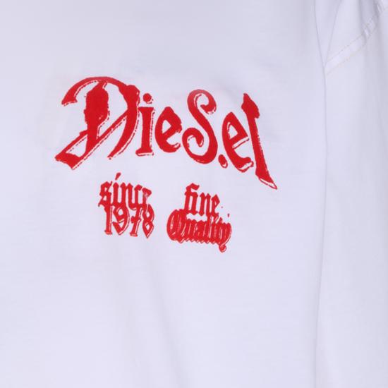 26FW 디젤 반팔 티셔츠 A22244 0QIAM100 WHITE - DIESEL