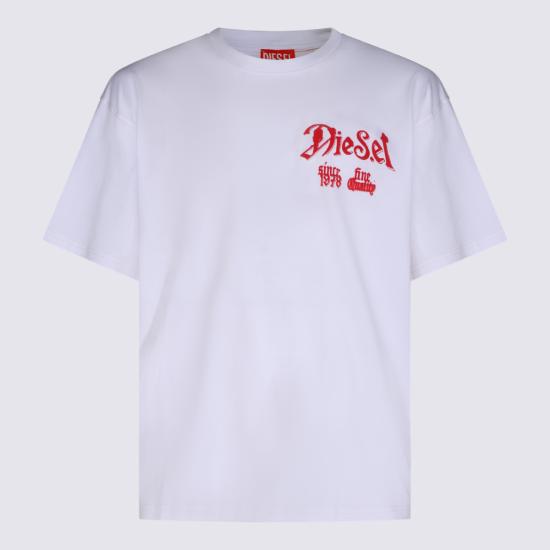 26FW 디젤 반팔 티셔츠 A22244 0QIAM100 WHITE - DIESEL