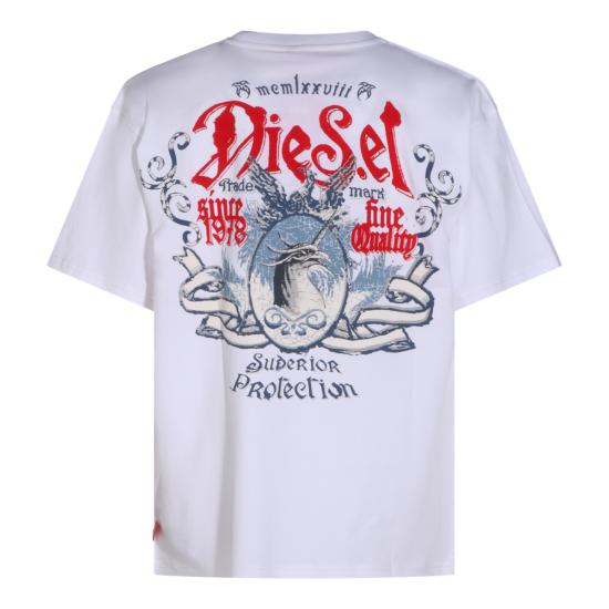 26FW 디젤 반팔 티셔츠 A22244 0QIAM100 WHITE - DIESEL