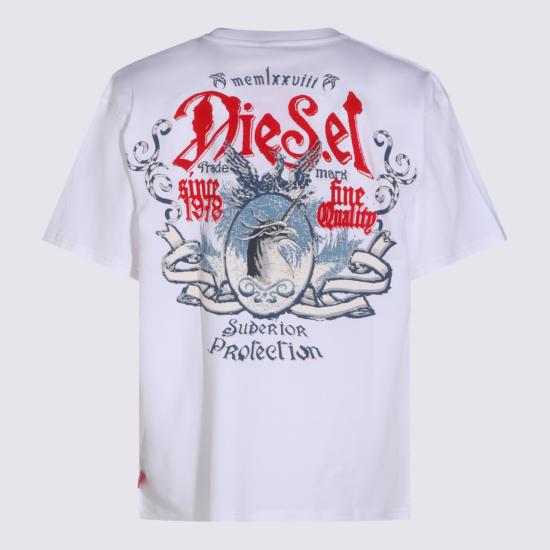 26FW 디젤 반팔 티셔츠 A22244 0QIAM100 WHITE - DIESEL