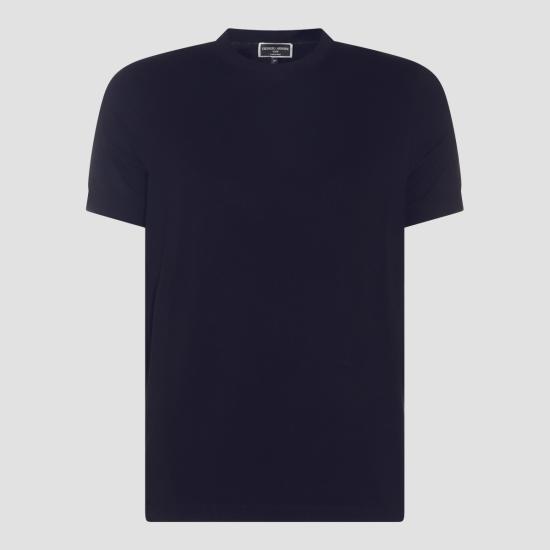 26FW 조르지오 아르마니 반팔 티셔츠 3GST52 SJP4ZUBSG NAVY - GIORGIO ARMANI