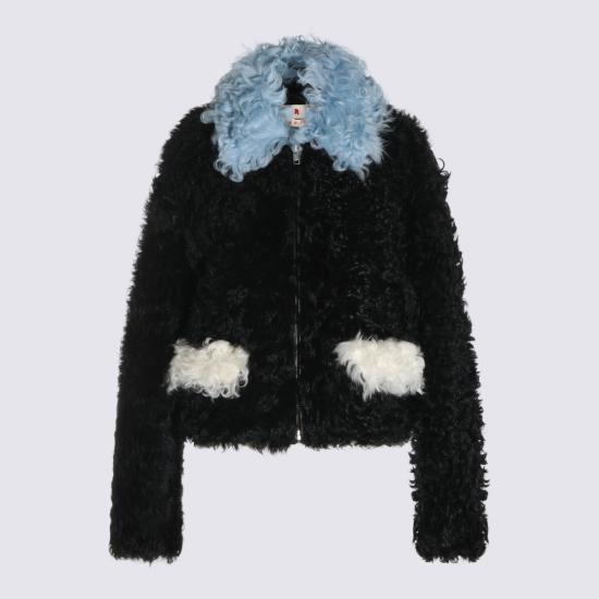 26FW 마르니 무스탕 JKMX0412QU LM044RON99 BLACK - MARNI