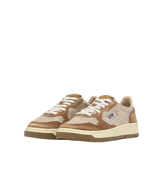 26FW 오트리 메달리스트 로우 레더 스니커즈 AULWYB01 PLAT BEIGE - AUTRY