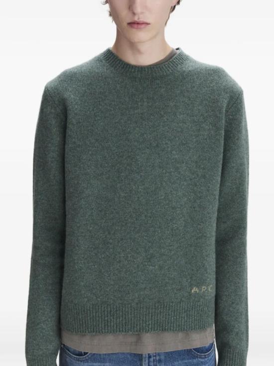26FW 아페쎄 스웨터 WOASW H23491 PKA HEATHERED GREEN - A.P.C.
