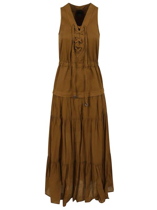 26SS 핑코 롱 원피스 106822 A3AX Brown