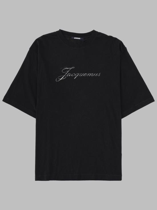26FW 자크뮈스 로고 프린트 장식 티셔츠 TSM00639AJ0 0289990 BLACK