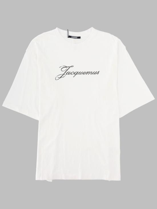 26FW 자크뮈스 로고 프린트 장식 티셔츠 TSM00639AJ0 0289100 WHITE