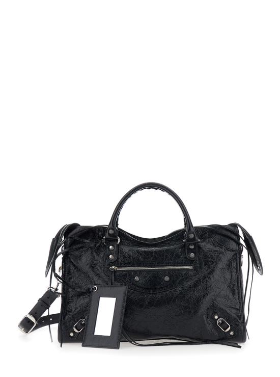 26FW 발렌시아가 르 시티 백 미디움 8657602ACLR1000 Black