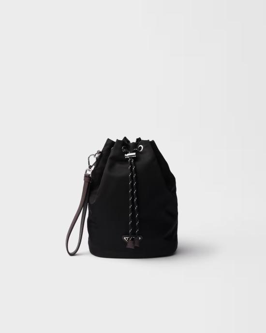26FW 프라다 스피드락 리나일론 앤 레더 파우치 2NE0672HE1F0002 Black