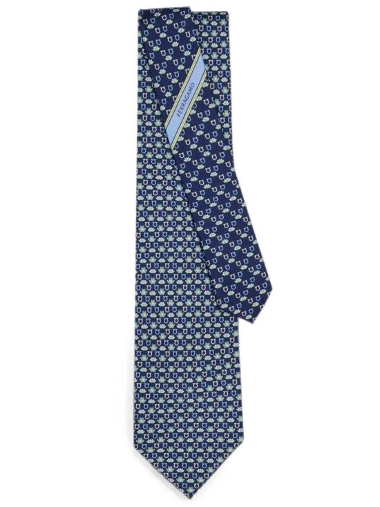 26FW 살바토레 페라가모 넥타이 351459 0794942 BLUE PATTERNED MEDIUM