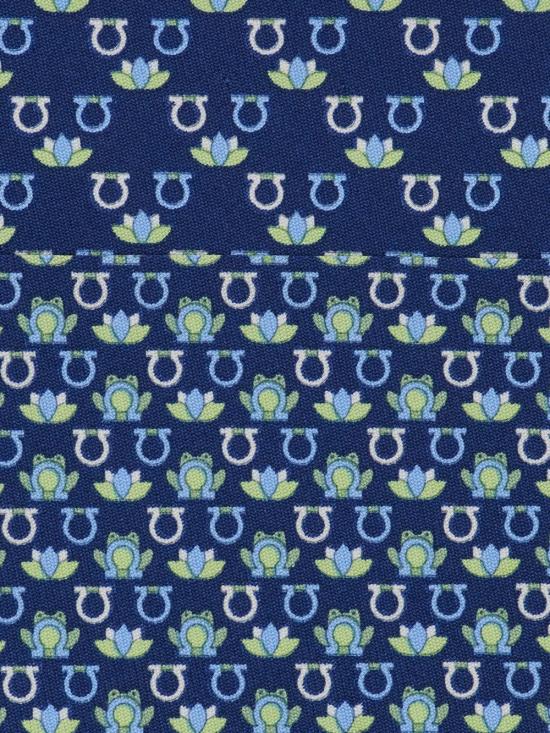 26FW 살바토레 페라가모 넥타이 351459 0794942 BLUE PATTERNED MEDIUM - SALVATORE FERRAGAMO