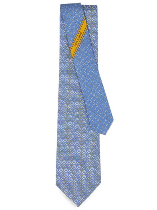 26FW 살바토레 페라가모 넥타이 351455 0794728 BLUE PATTERNED LIGHT PASTEL