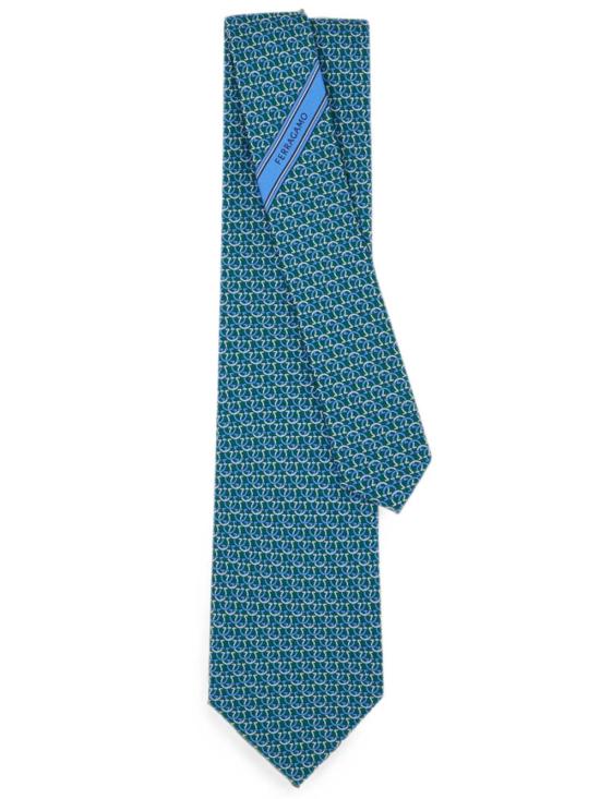 26FW 살바토레 페라가모 넥타이 351441 0794547 GREEN PATTERNED LIGHT PASTEL