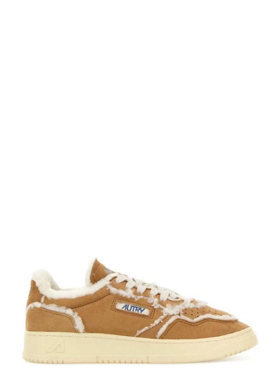 26FW 오트리 메달리스트 로우 레더 스니커즈 AULWGX01 SUEDE SHEARLING COGNAC GX01