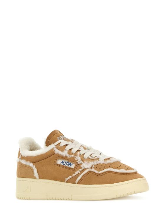 26FW 오트리 메달리스트 로우 레더 스니커즈 AULWGX01 SUEDE SHEARLING COGNAC GX01 - AUTRY