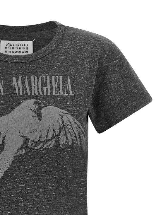 26FW 마르지엘라 반팔 티셔츠 그래픽 프린트 티셔츠 (회색) - MAISON MARGIELA