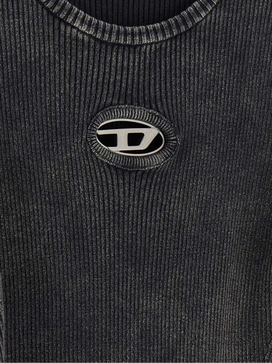 26FW 디젤 숏 원피스 M-앵커리지-Ls 드레스 블랙 - DIESEL