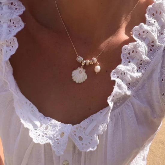  탯치 목걸이/팬던트 Thatch Coquille Soirée Mother Of Pearl Shell Necklace - THATCH