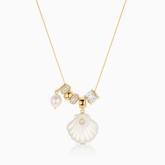  탯치 목걸이/팬던트 Thatch Coquille Soirée Mother Of Pearl Shell Necklace