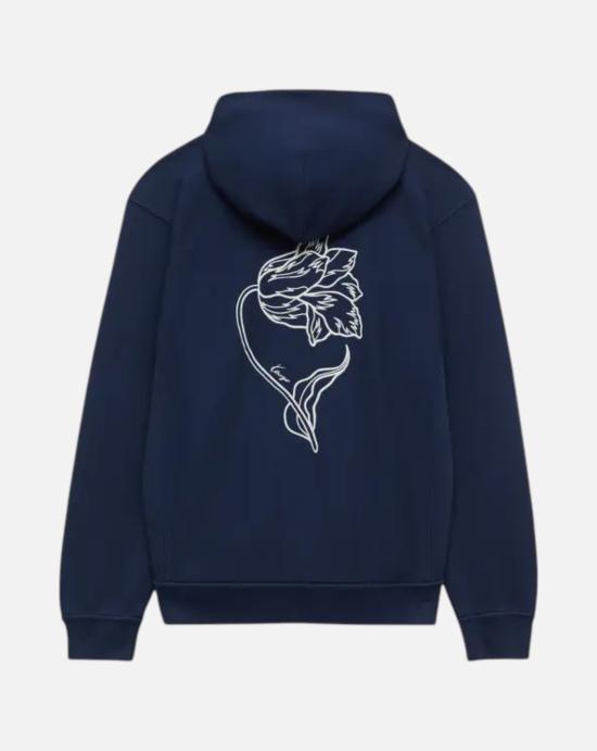  겐조 후드 티셔츠 FG65HO2714MJ 79 BLUE BLACK Navy - KENZO
