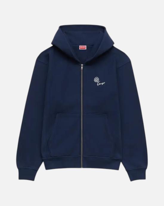  겐조 후드 티셔츠 FG65HO2714MJ 79 BLUE BLACK Navy