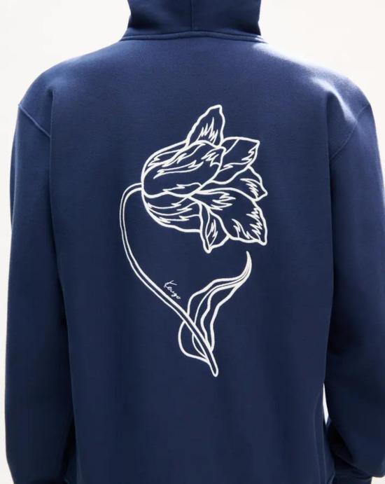  겐조 후드 티셔츠 FG65HO2714MJ 79 BLUE BLACK Navy - KENZO