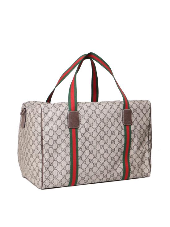 26SS 구찌 라지 더플백 스퀘어 웹 소프트 GG 수프림 758664 FACK79768 EBANO - GUCCI
