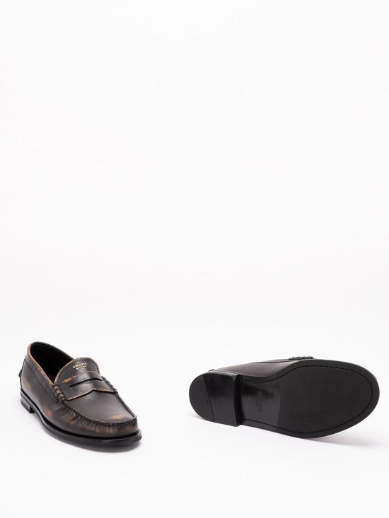 26FW 프라다 안티크 가죽 모카신 로퍼 안티크 가죽 모카신 로퍼 2DB2392HIIFX000F0Y71 - PRADA