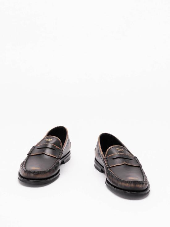 26FW 프라다 안티크 가죽 모카신 로퍼 안티크 가죽 모카신 로퍼 2DB2392HIIFX000F0Y71 - PRADA