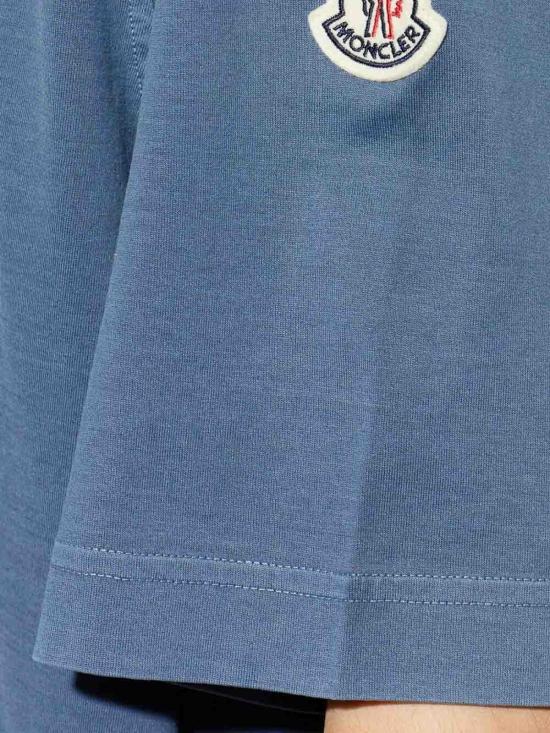 25FW 몽클레어 반팔 티셔츠 0918C0001389BAL76G Blue - MONCLER