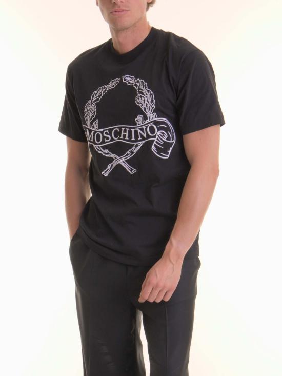 26SS 모스키노 반팔 티셔츠 72252411555 BLACK - MOSCHINO