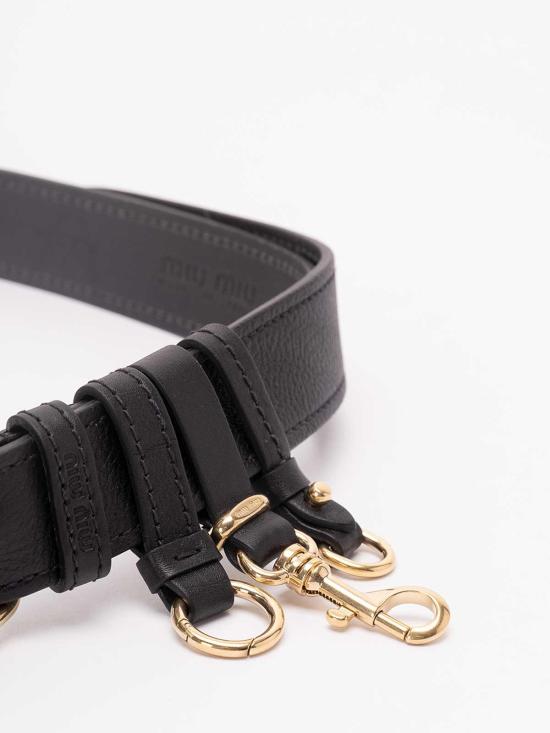 26SS 미우미우 레더 밸트 5CC7202G7UF0002 Black - MIU MIU