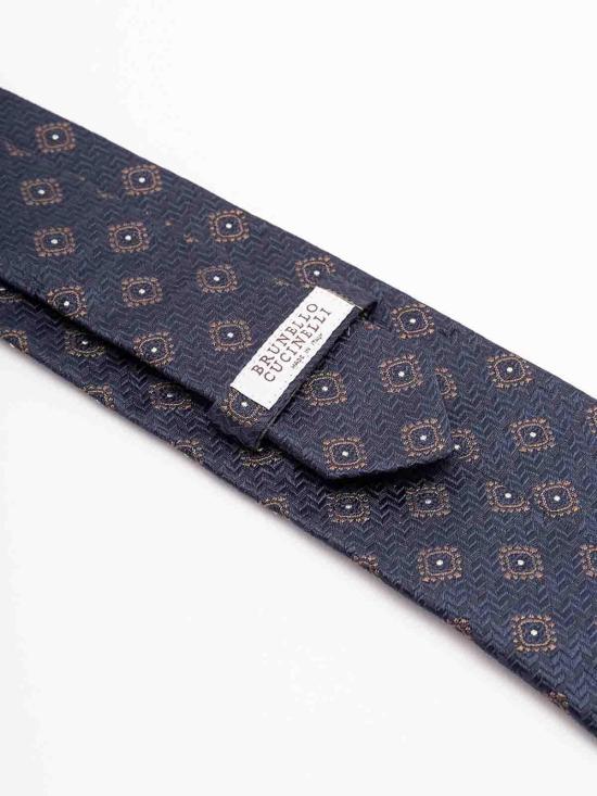 26FW 브루넬로 쿠치넬리 넥타이 MI8850018C2425 DARK BLUE - BRUNELLO CUCINELLI