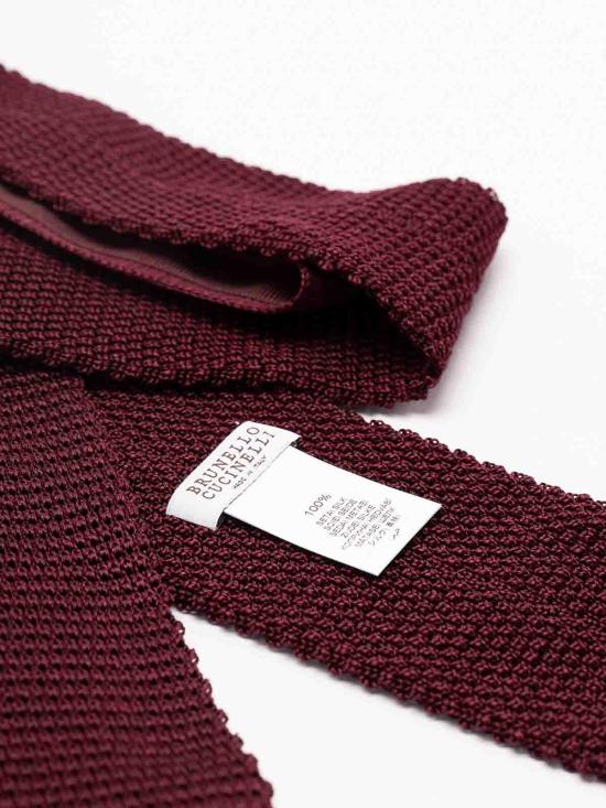 26FW 브루넬로 쿠치넬리 넥타이 MM8880018C5013 Burgundy - BRUNELLO CUCINELLI