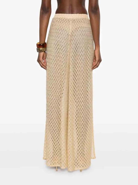 26SS 미소니 팔라초 팬츠 29MC23SI00BR014RS10BY Gold - MISSONI