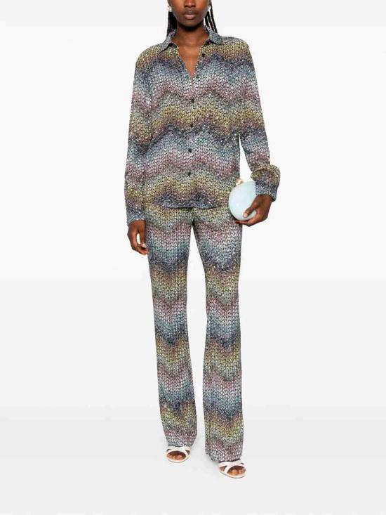 26SS 미소니 팔라초 팬츠 29DS26SI0GBC0065SMSNS Blue - MISSONI