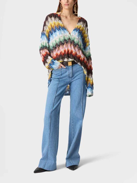26SS 미소니 긴팔 티셔츠 29DS26SJ01BR015JSMSNV Multicolour - MISSONI