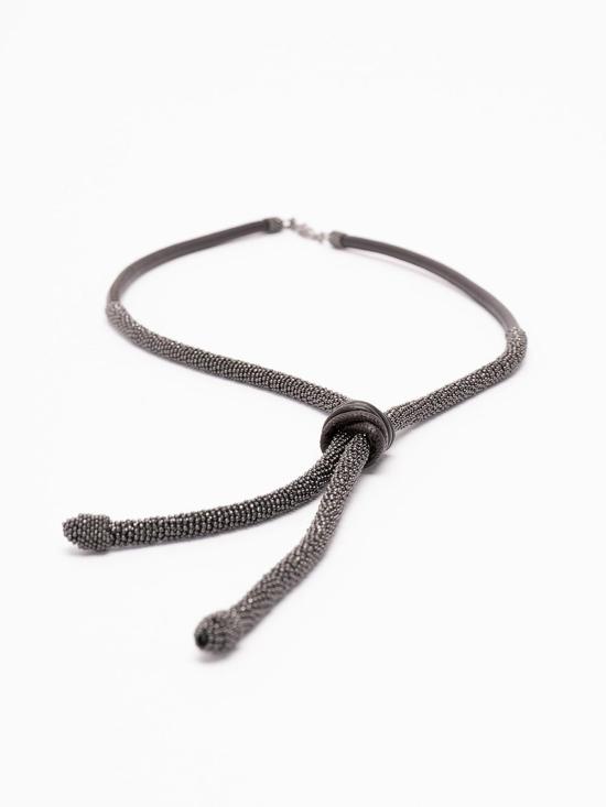 26FW 브루넬로 쿠치넬리 목걸이/팬던트 MCOW9G017CVC40 Black - BRUNELLO CUCINELLI