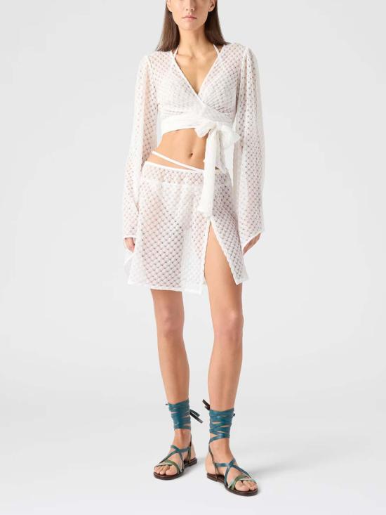 26SS 미소니 숏 스커트 29MC24SH01BR014RS01JW White - MISSONI