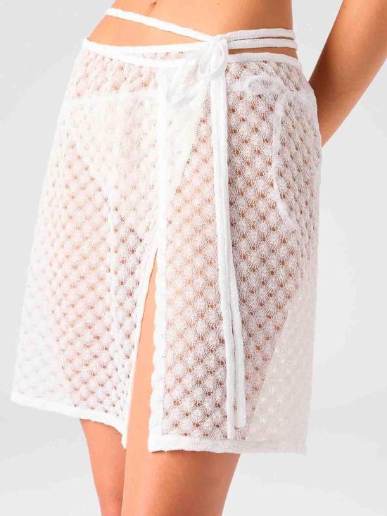 26SS 미소니 숏 스커트 29MC24SH01BR014RS01JW White - MISSONI