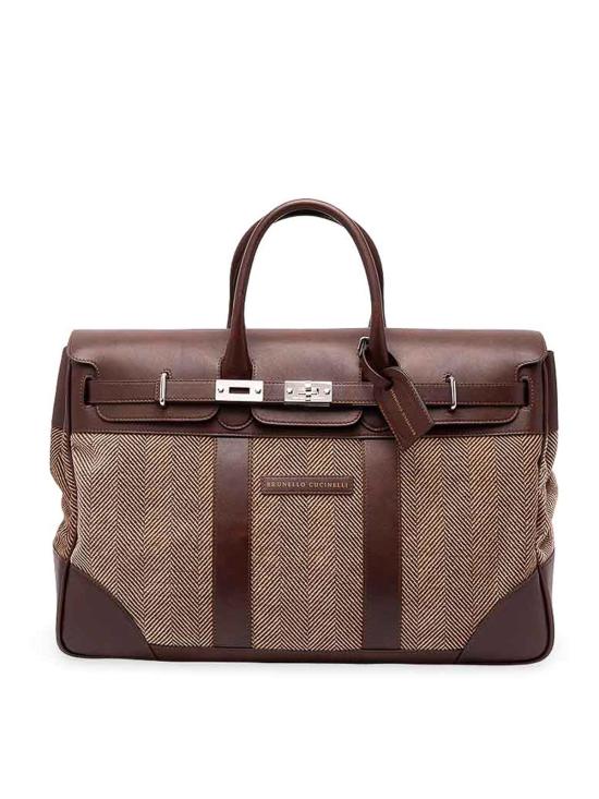 26FW 브루넬로 쿠치넬리 캐리어 MBROBU071CYA14 Light Brown