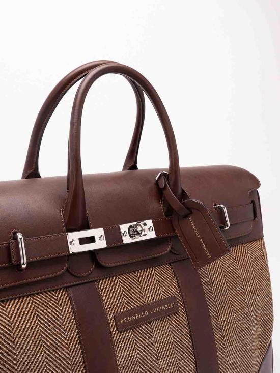 26FW 브루넬로 쿠치넬리 캐리어 MBROBU071CYA14 Light Brown - BRUNELLO CUCINELLI