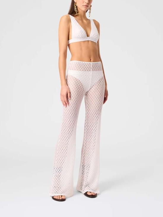 26SS 미소니 팔라초 팬츠 29MC23SI00BR014RS01JW White - MISSONI