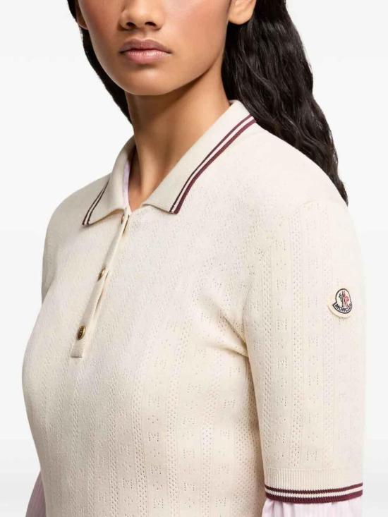 25FW 몽클레어 폴로 티셔츠 0939A00005M9371043 White - MONCLER