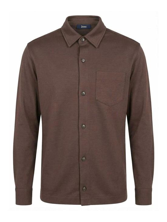 25FW 에르노 폴로 티셔츠 CM000028U520598800 Dark Brown